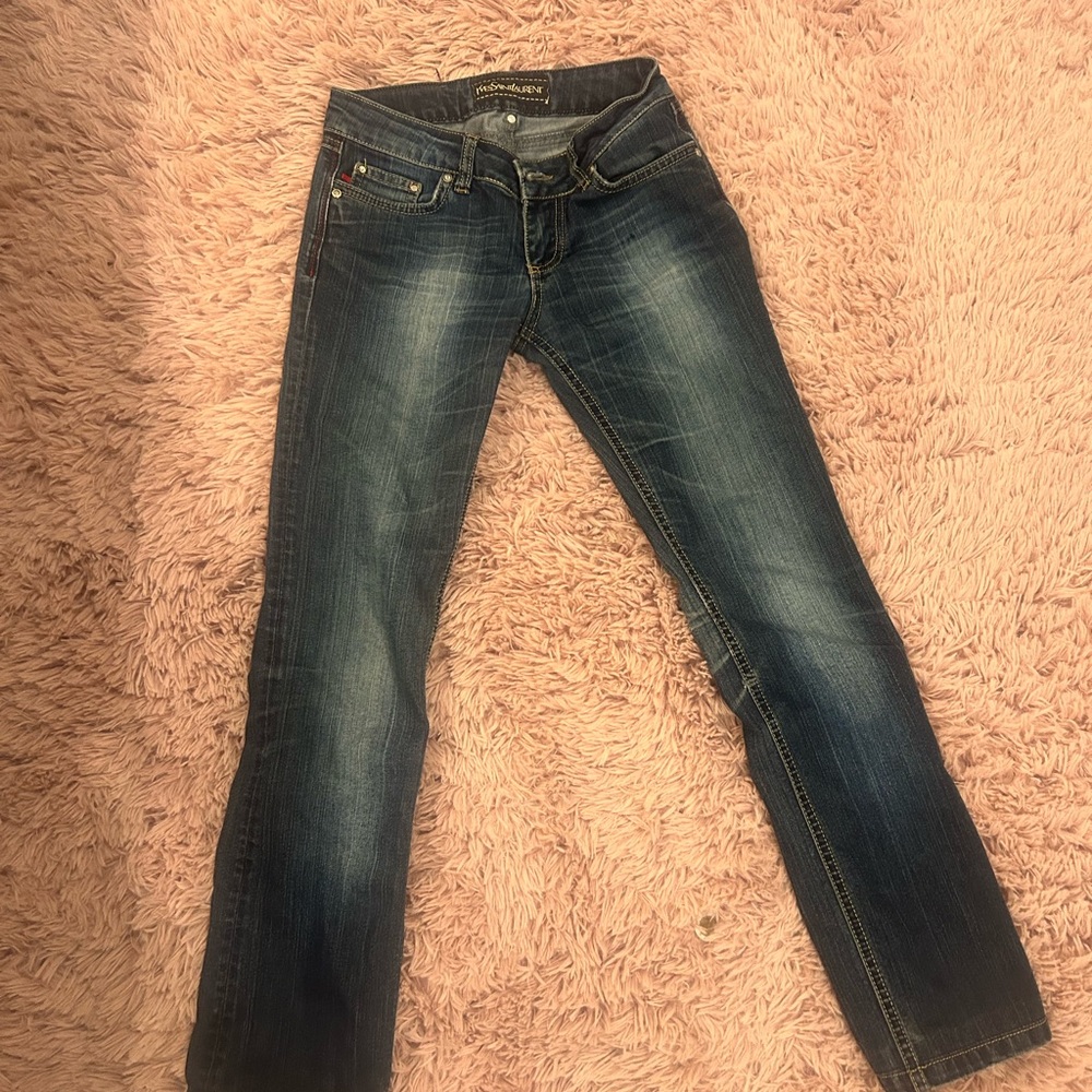 YSL Low Rise Jeans 2 Regular Womens